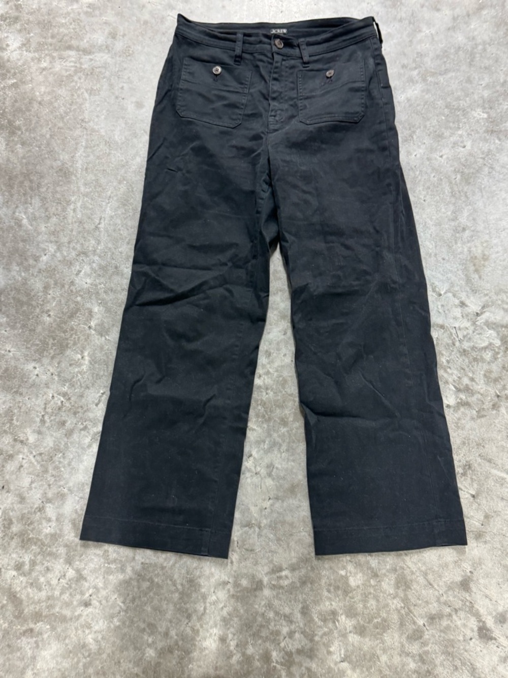 J. Crew Black High-Waist Wide Leg Pants